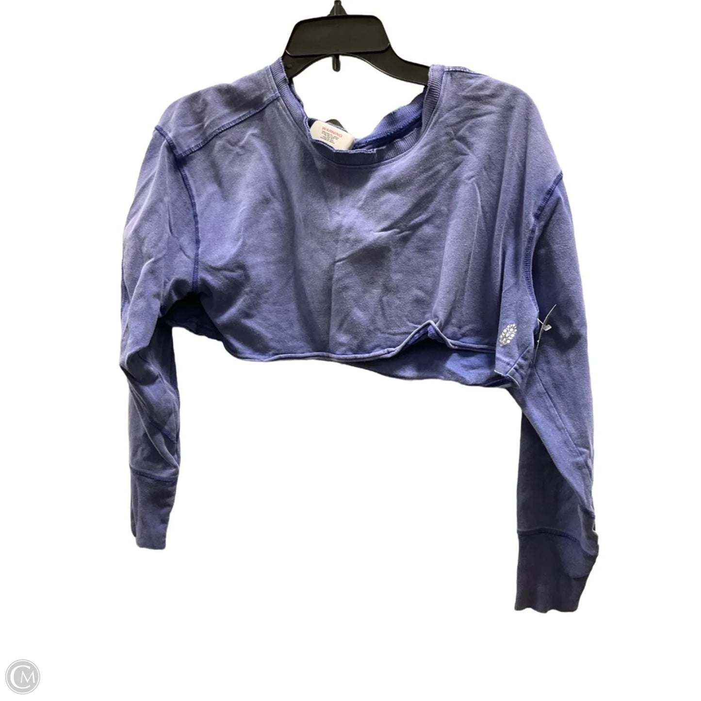 Athletic Top Long Sleeve Crewneck By Free People In Blue, Size: Sp