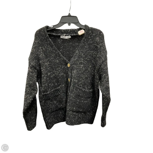 Sweater Cardigan By Zara In Black, Size: S