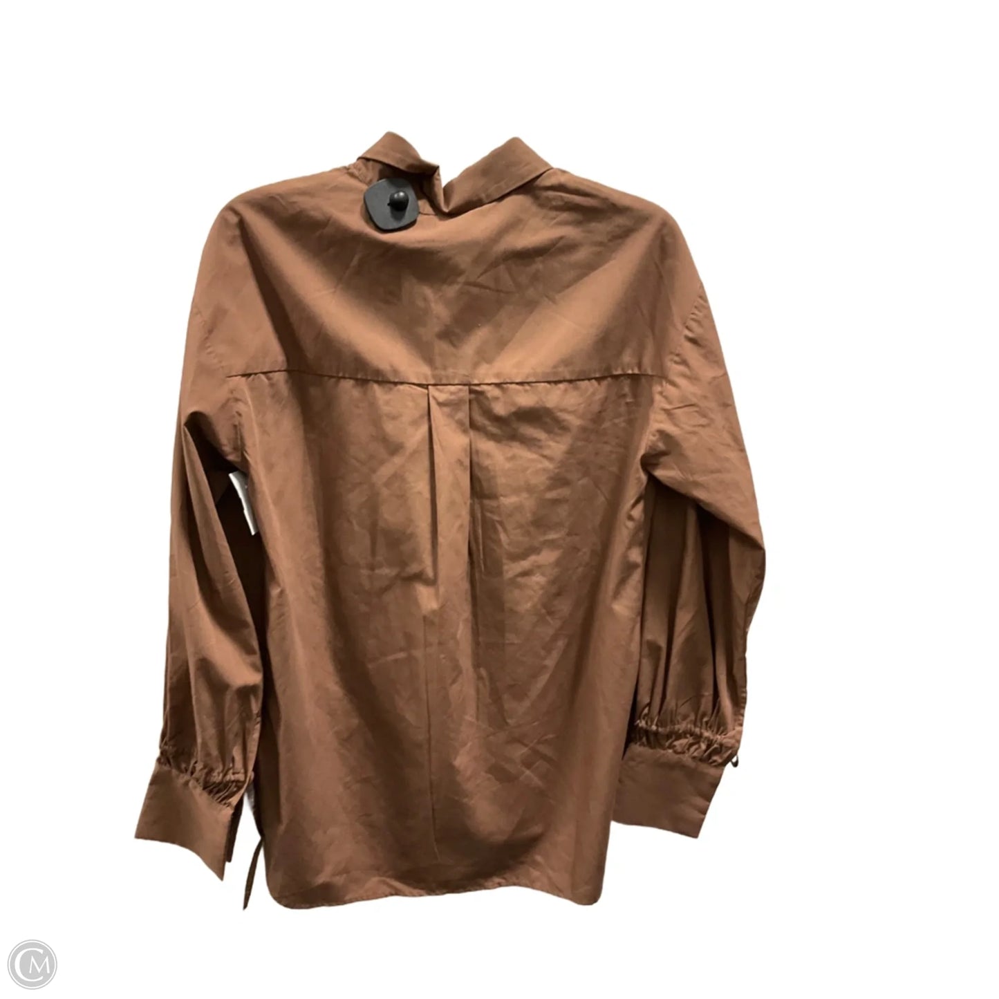 Blouse Long Sleeve By Cmb In Brown, Size: S