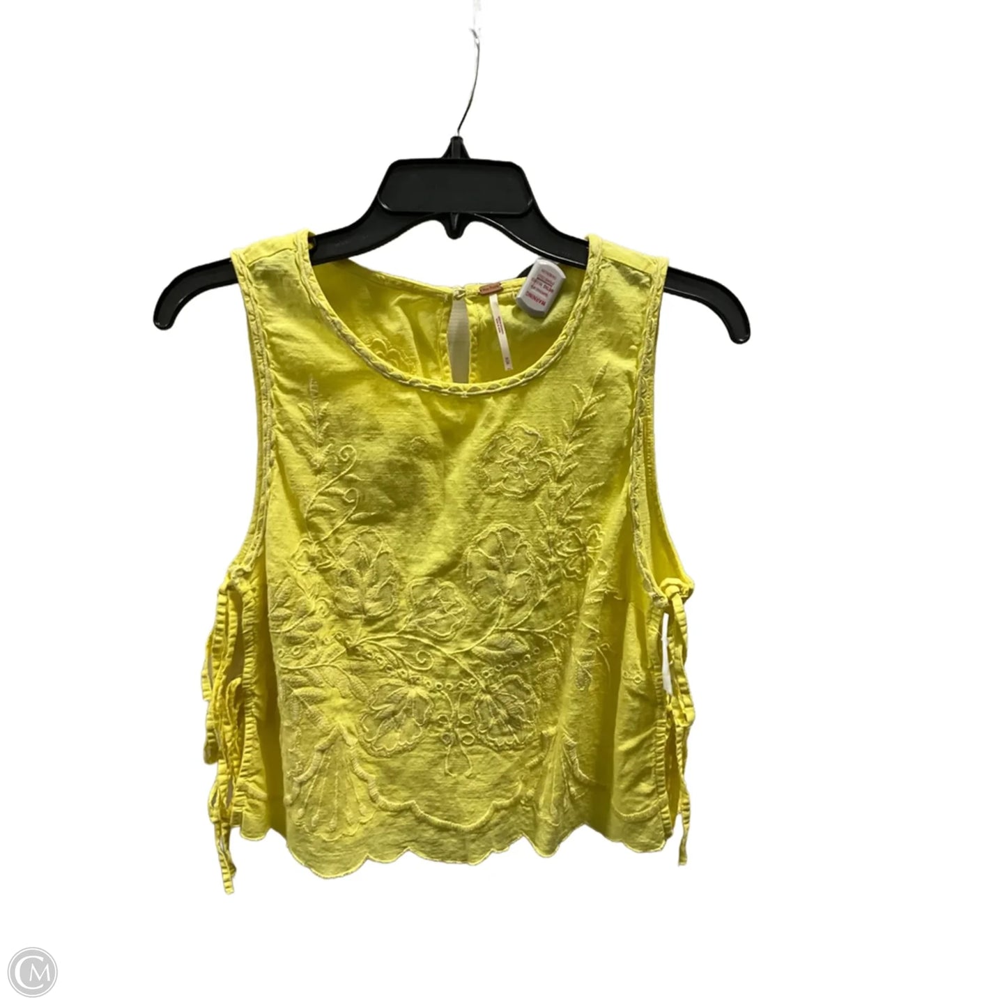 Top Sleeveless By Free People In Yellow, Size: S