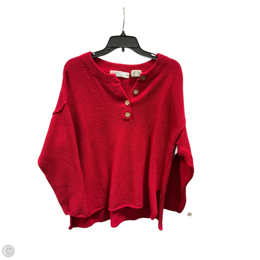 Top Long Sleeve By Free People In Red, Size: S