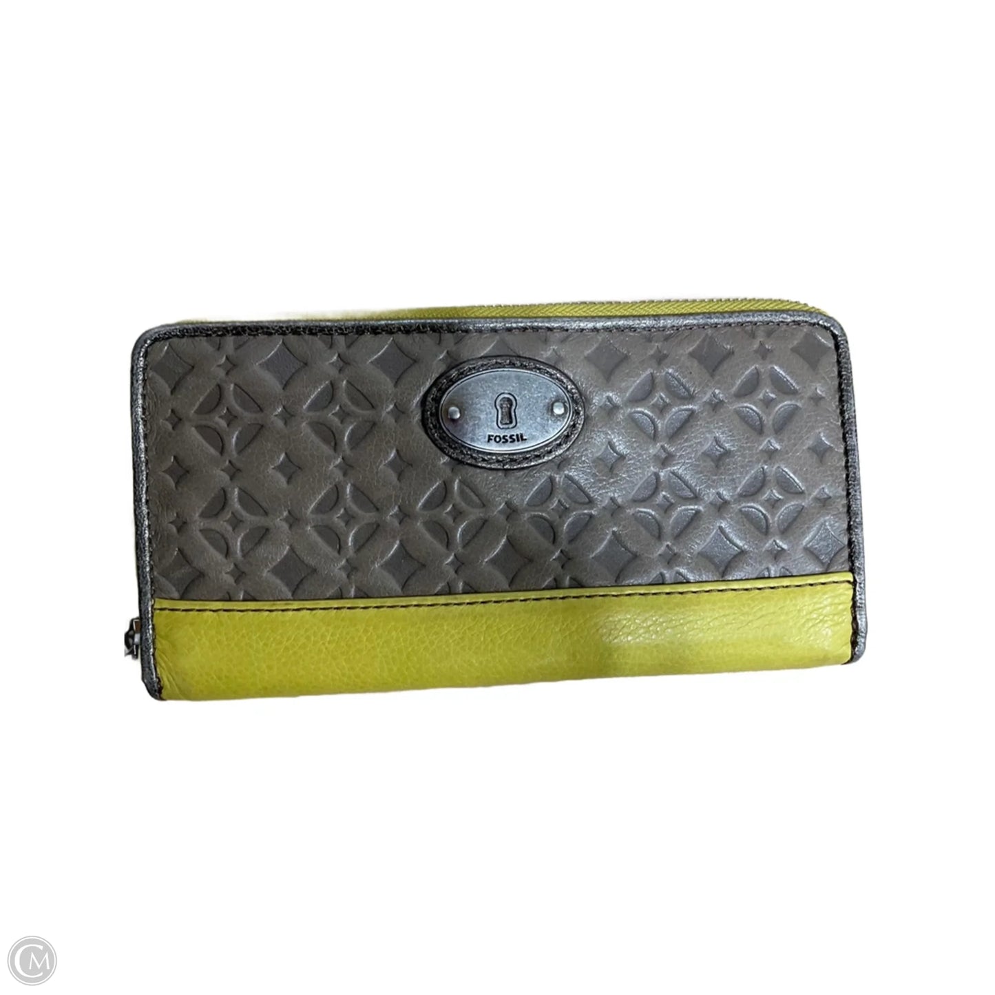 Wallet Leather By Fossil, Size: Large