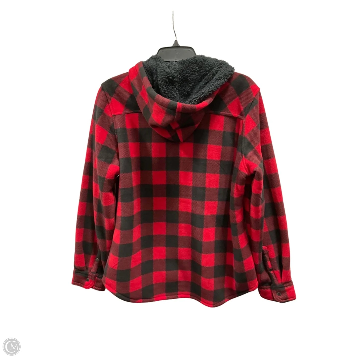 Jacket Shirt By Eddie Bauer In Plaid Pattern, Size: L