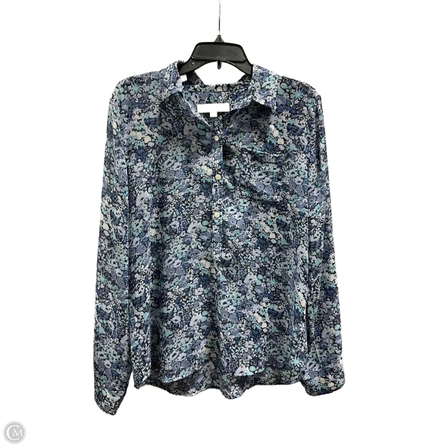 Top Long Sleeve By Loft In Floral Print, Size: L