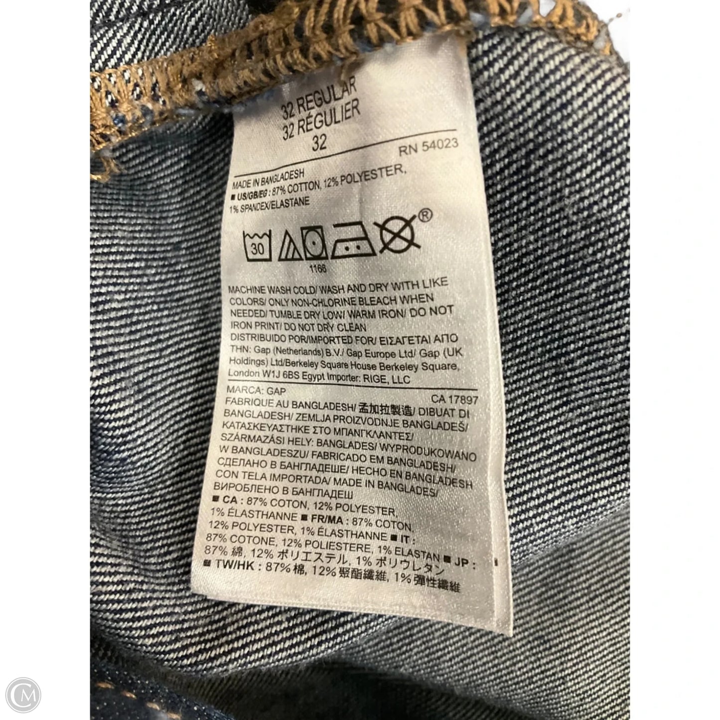 Jeans Boot Cut By Gap In Blue Denim, Size: 14