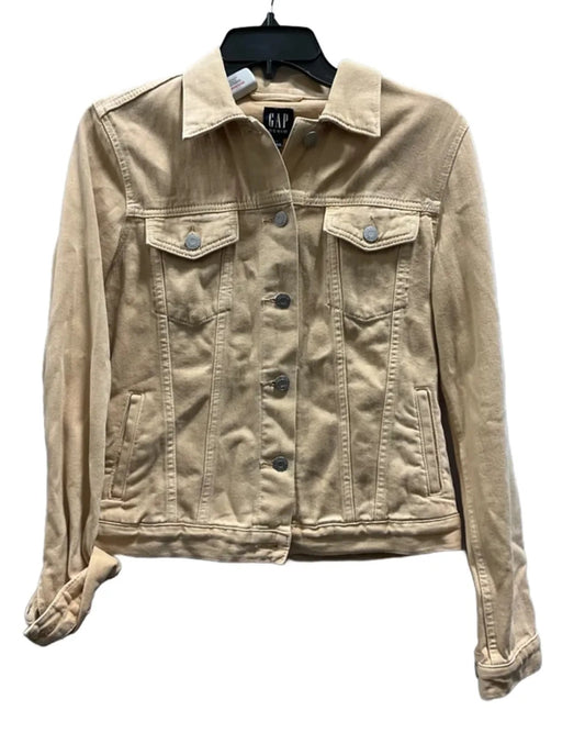 Jacket Denim By Gap In Yellow Denim, Size: Xs