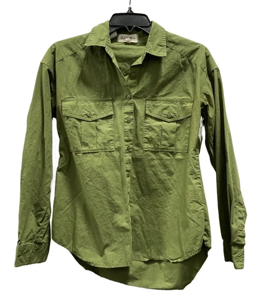 Blouse Long Sleeve By Cma In Green, Size: Xs