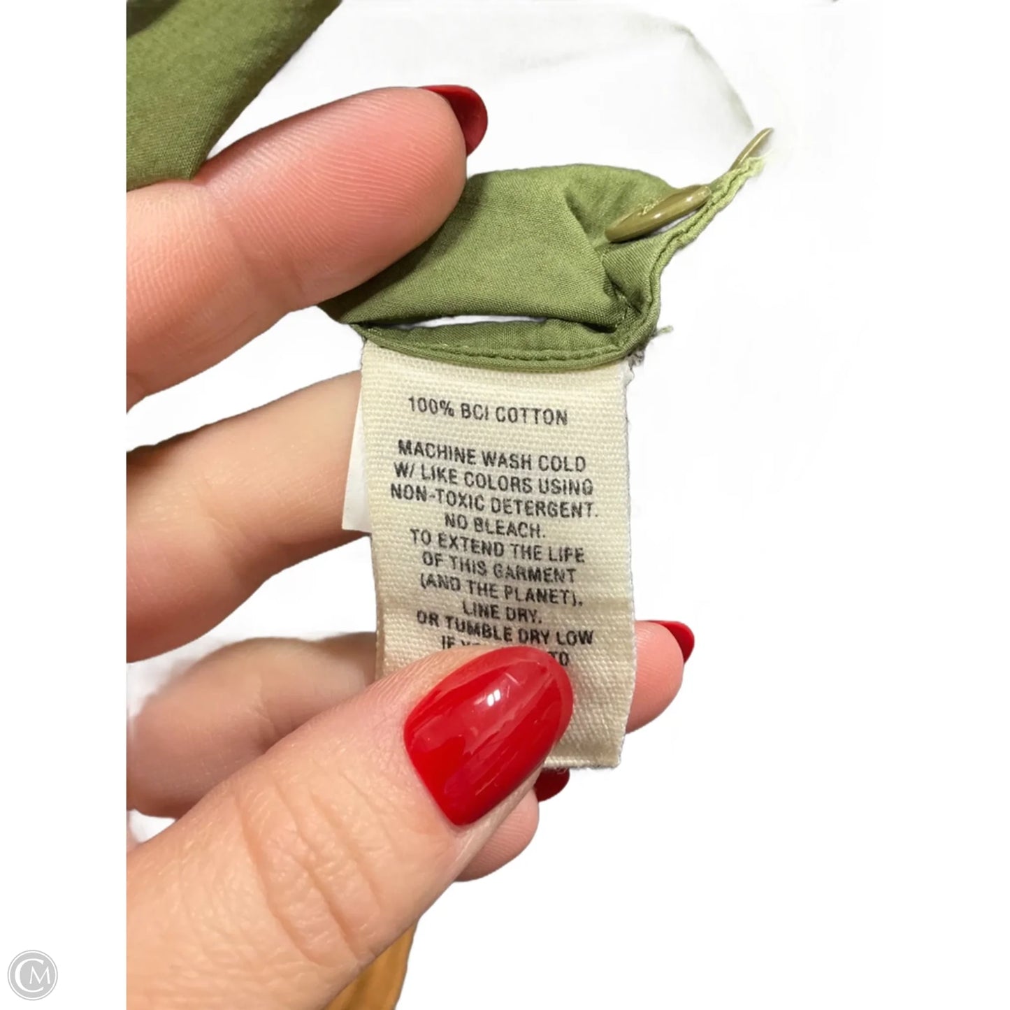 Blouse Long Sleeve By Cma In Green, Size: Xs