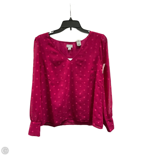 Top Long Sleeve By J. Crew In Pink, Size: M