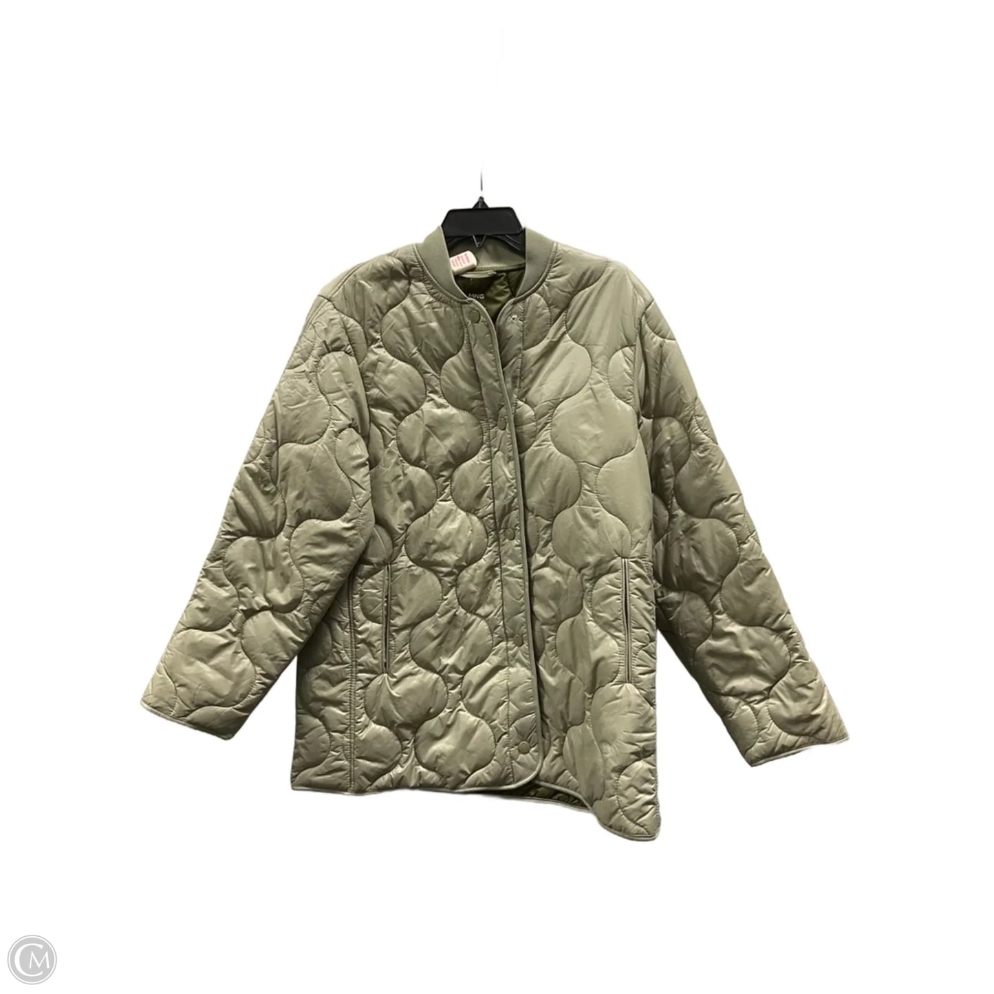 Coat Puffer & Quilted By Mng In Green, Size: S