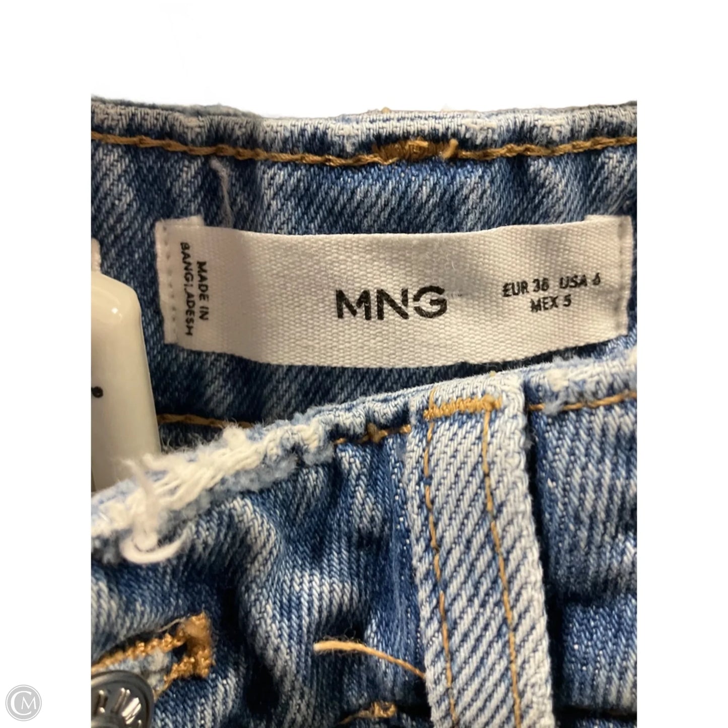 Jeans Straight By Mng In Blue Denim, Size: 6