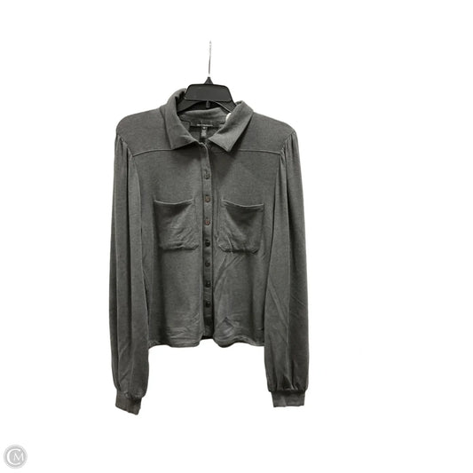 Top Long Sleeve By White House Black Market In Grey, Size: M