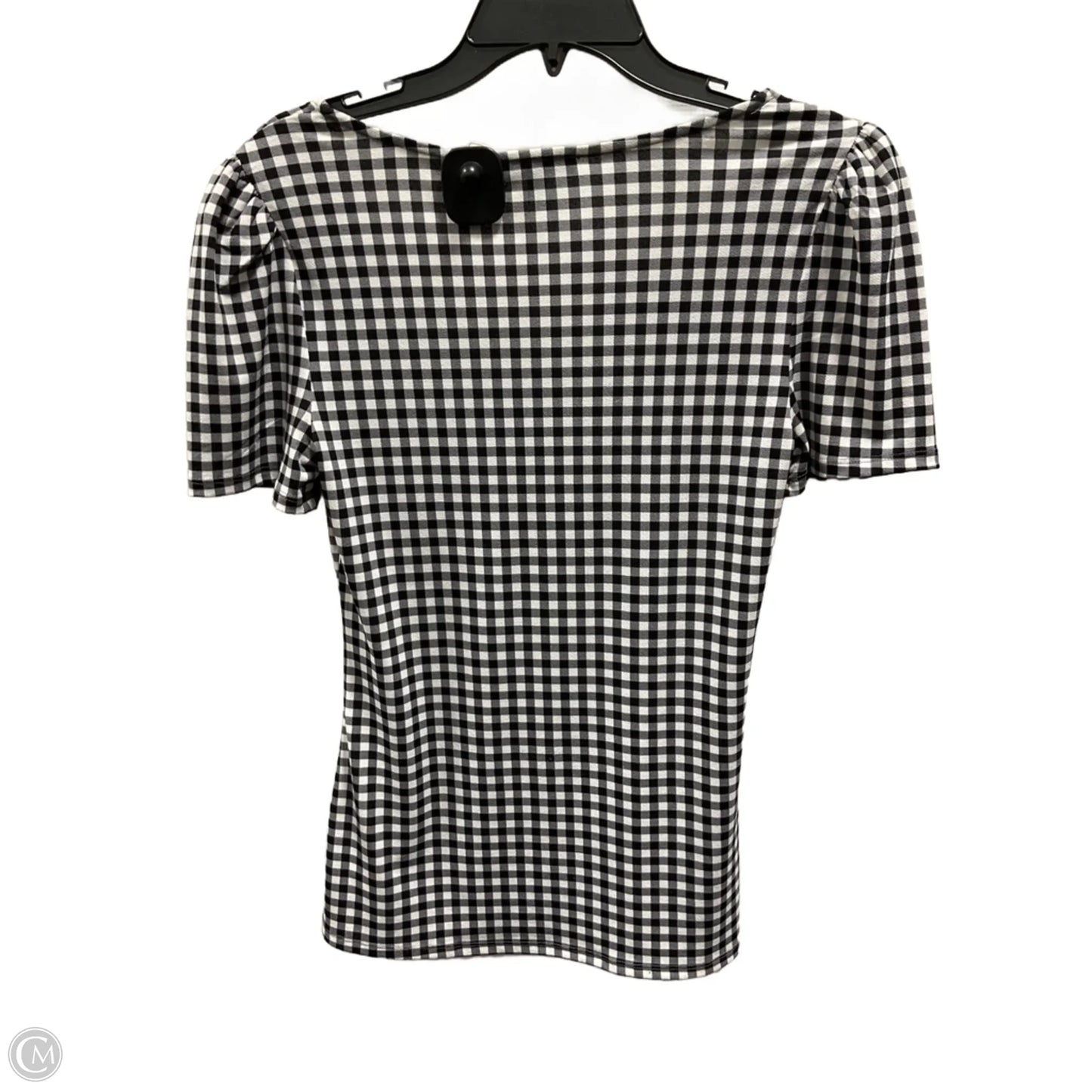 Top Short Sleeve By Express In Black & White, Size: M