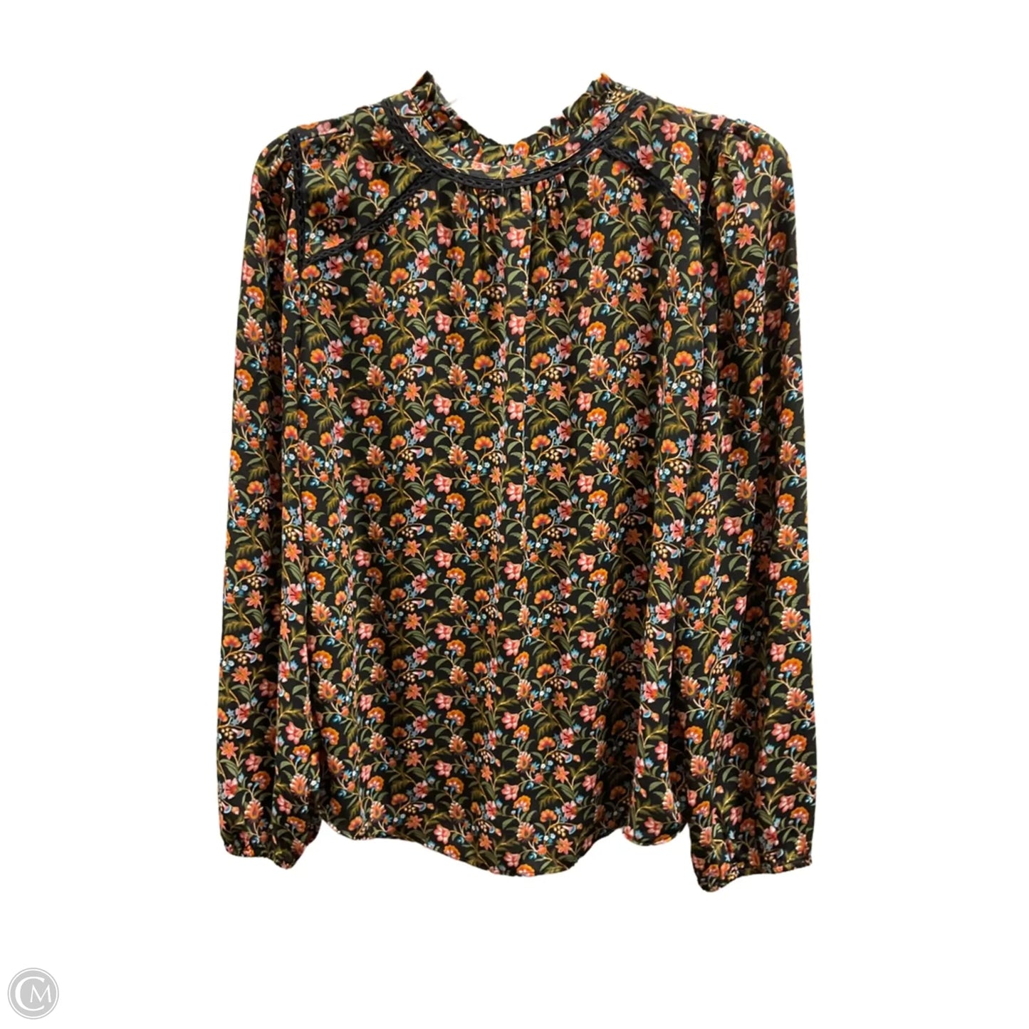 Top Long Sleeve By Loft In Floral Print, Size: L
