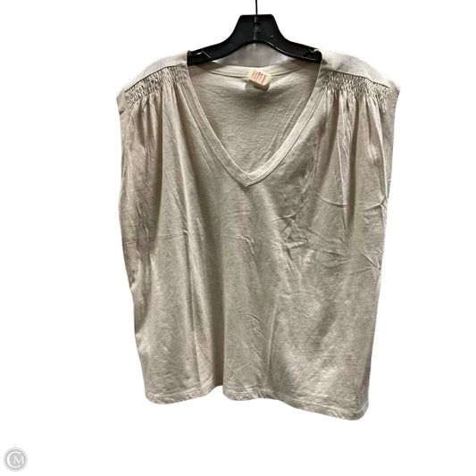 Top Sleeveless By Loft In Beige, Size: L