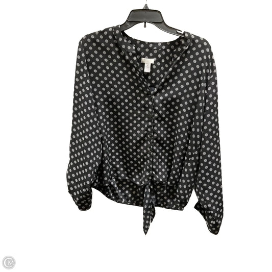 Top Long Sleeve By Chicos In Polkadot Pattern, Size: L