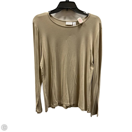 Top Long Sleeve By Chicos In Gold, Size: L
