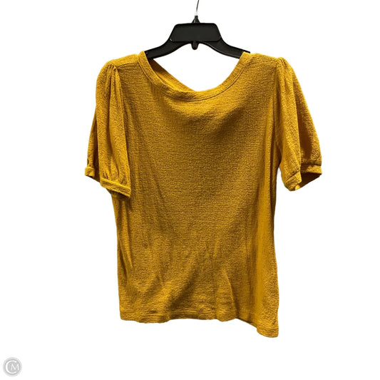 Top Short Sleeve By Loft In Yellow, Size: M