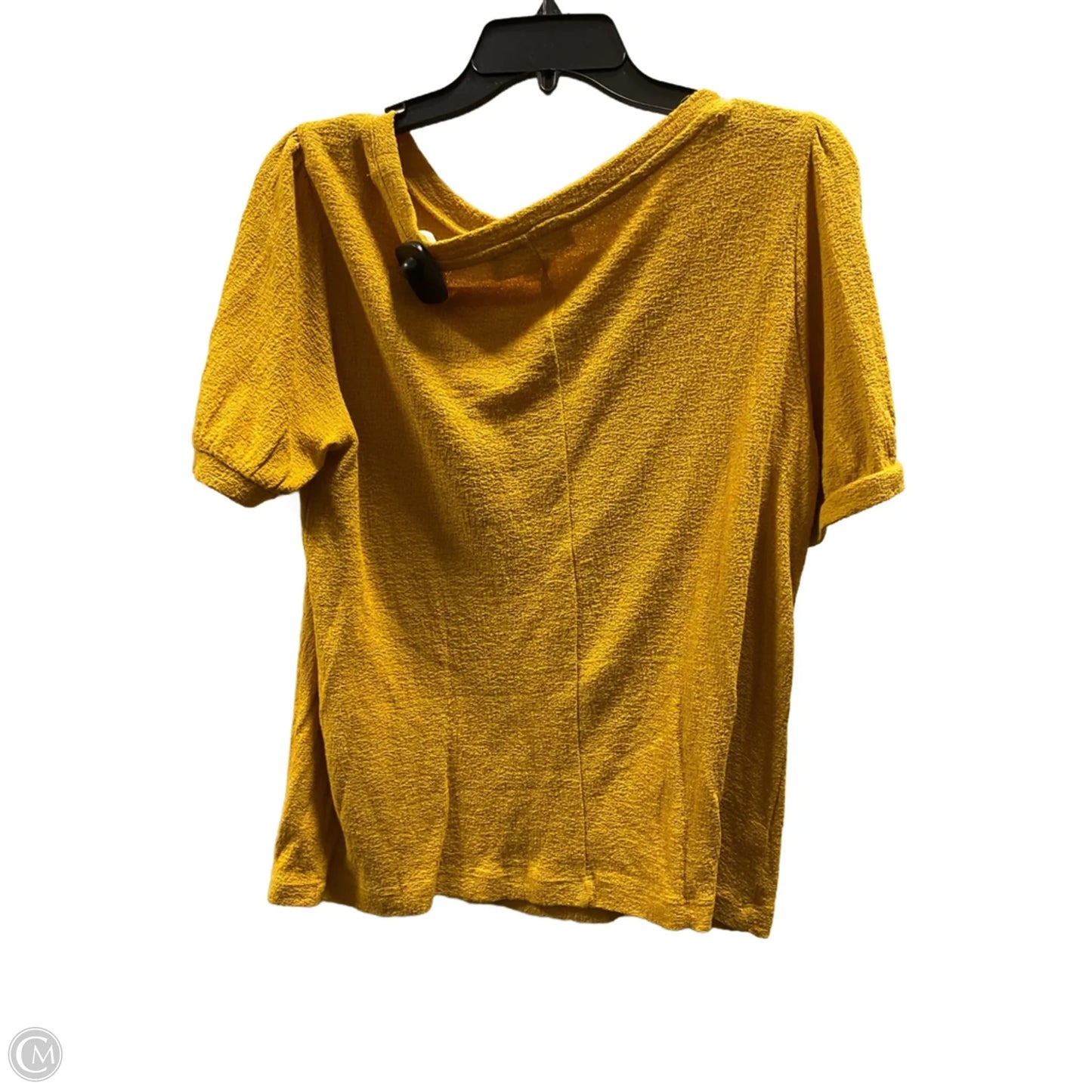 Top Short Sleeve By Loft In Yellow, Size: M