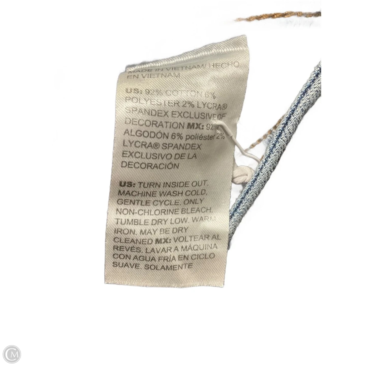 Jeans Straight By Chicos In Blue Denim, Size: 8