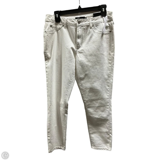 Jeans Skinny By Tahari In White Denim, Size: 10