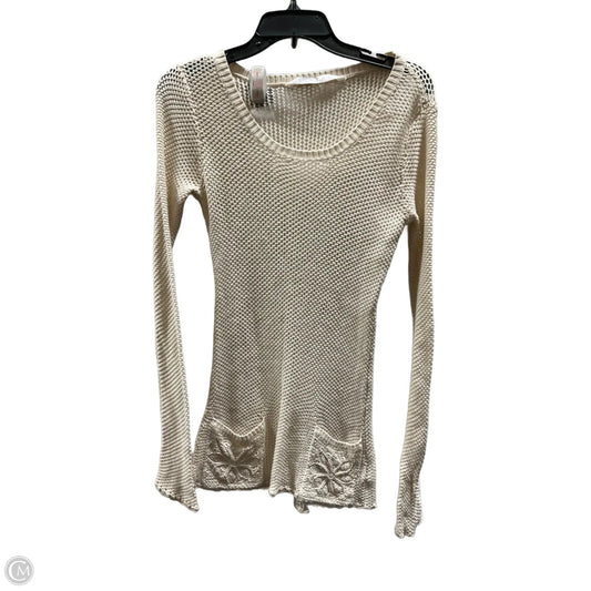 Top Long Sleeve By Athleta In Cream, Size: M