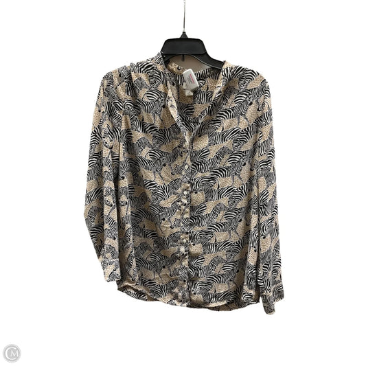 Top Long Sleeve By J. Crew In Animal Print, Size: M