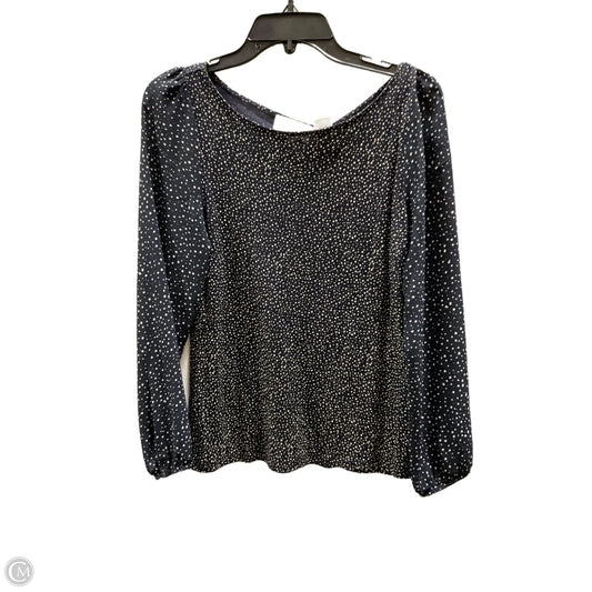 Top Long Sleeve By Loft In Polkadot Pattern, Size: S