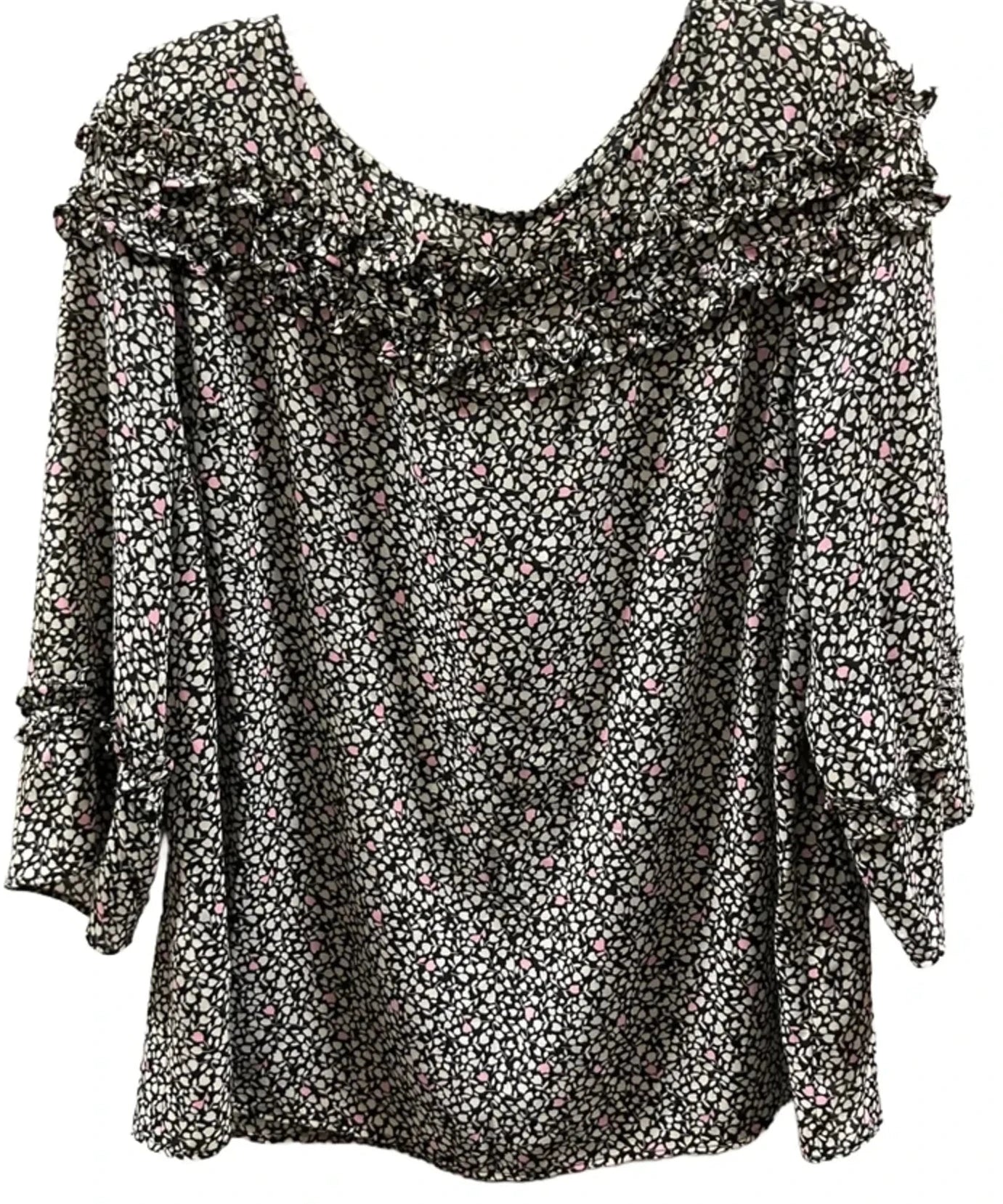 Top Long Sleeve By Talbots In Floral Print, Size: Xl