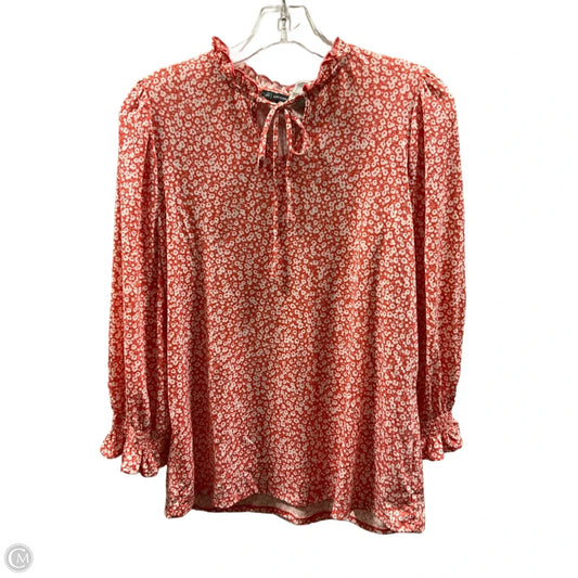 Top Long Sleeve By Adrianna Papell In Orange, Size: M