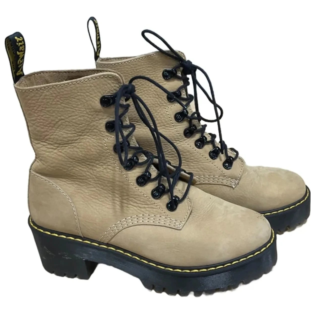 Boots Combat By Dr Martens In Beige, Size: 8