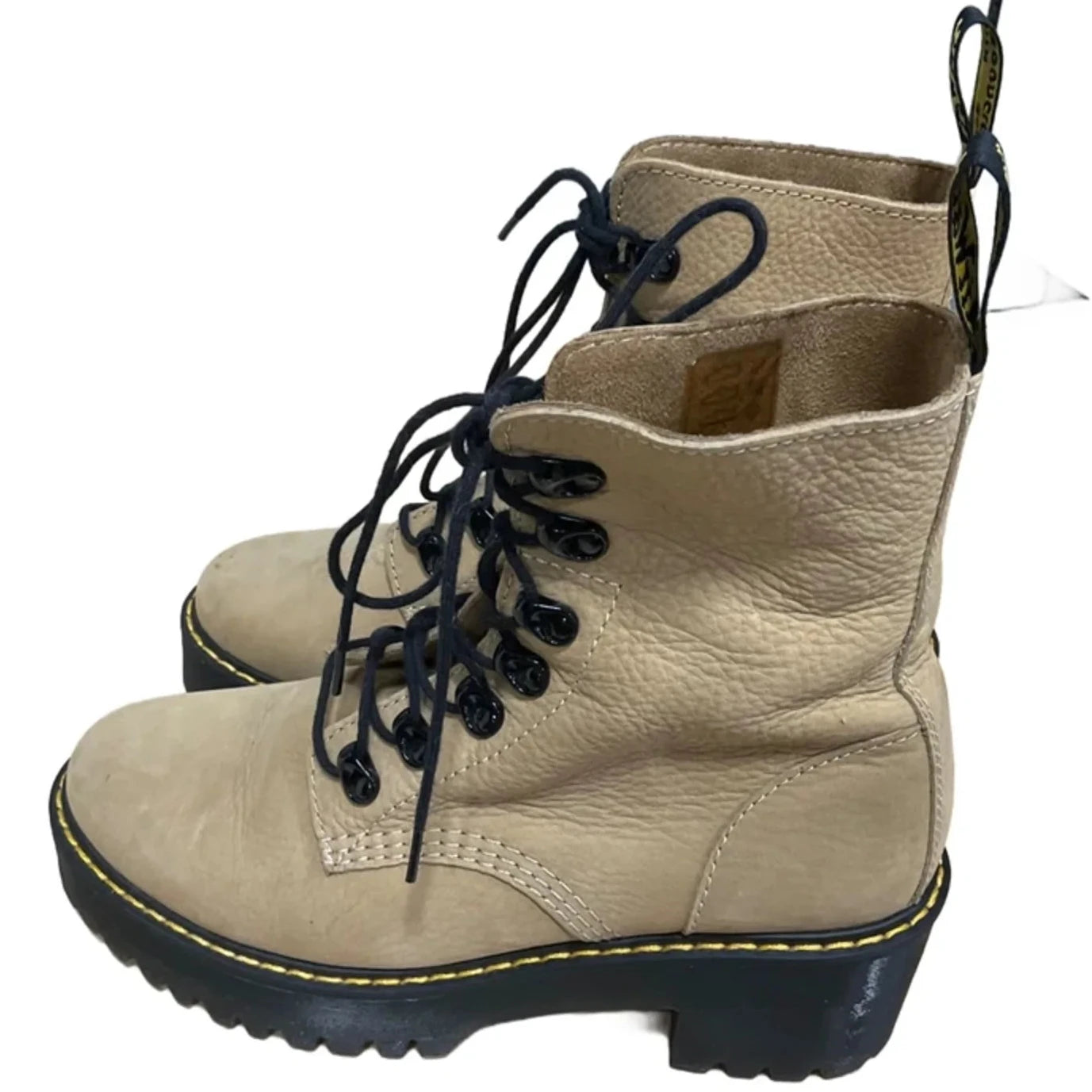 Boots Combat By Dr Martens In Beige, Size: 8