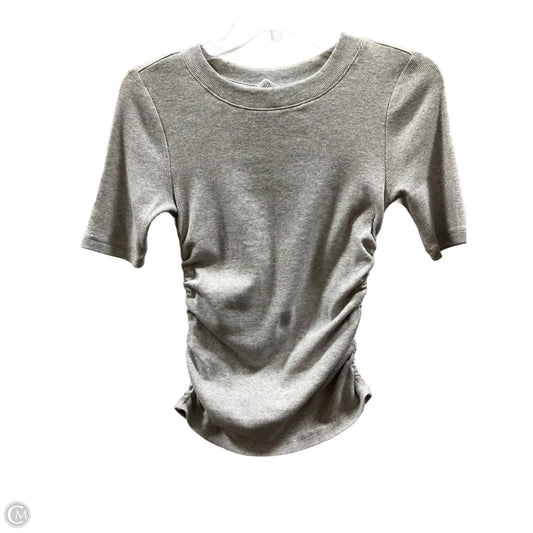 Top Short Sleeve By Loft In Grey, Size: S
