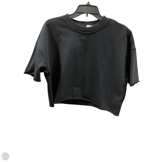 Athletic Top Short Sleeve By Gap In Black, Size: Xs