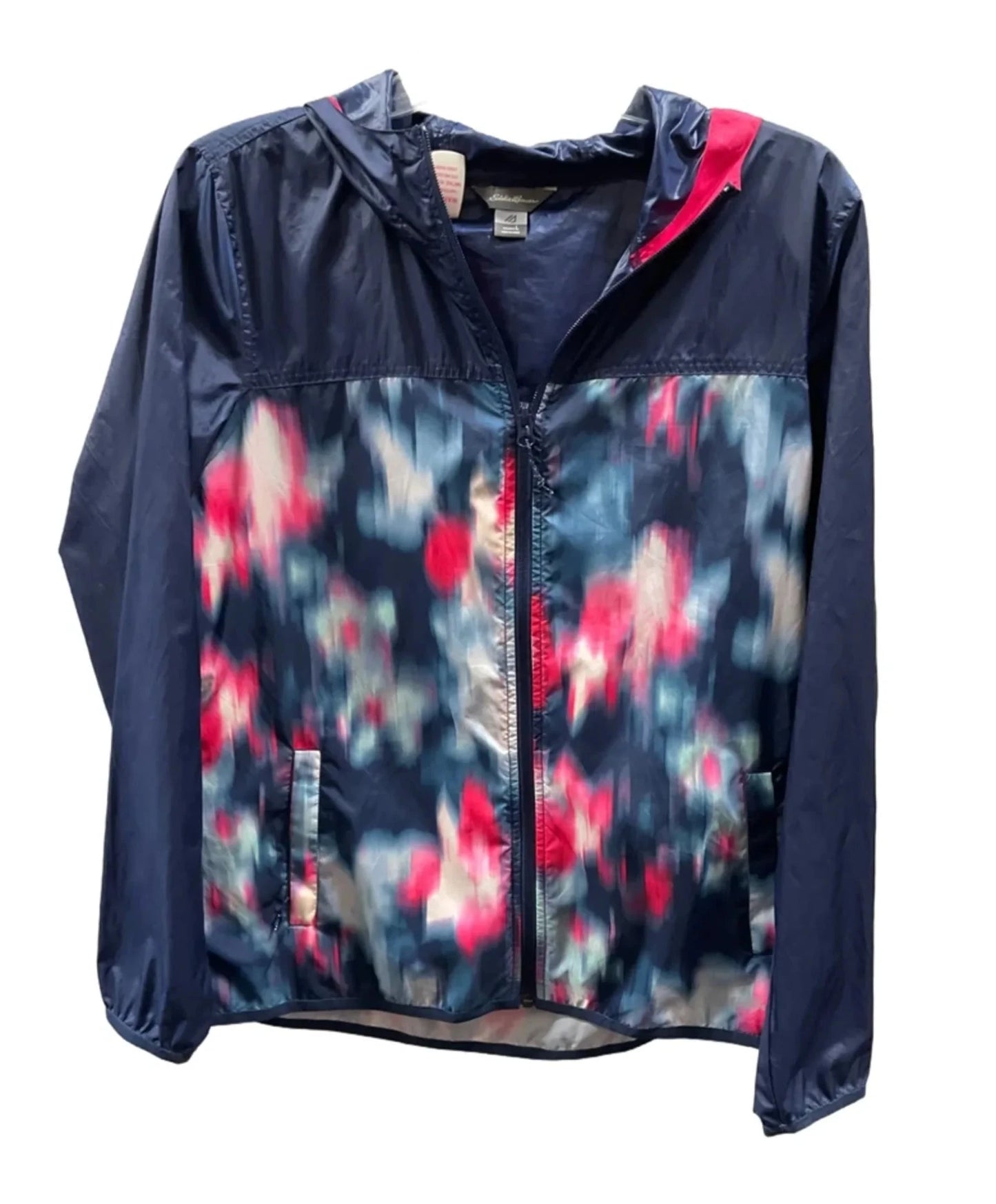 Athletic Jacket By Eddie Bauer In Navy, Size: L