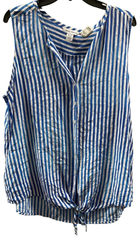 Top Sleeveless By Tommy Bahama In Striped Pattern, Size: Xl