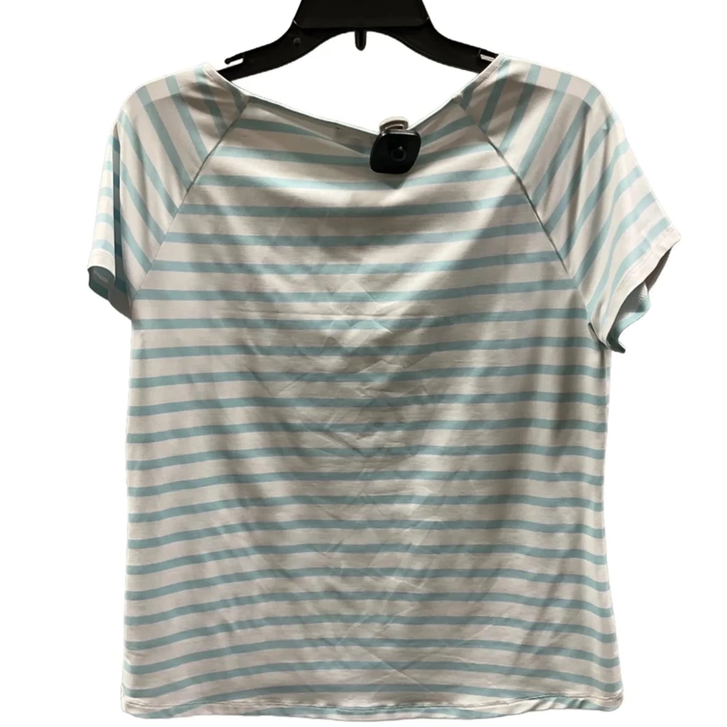 Top Short Sleeve By Talbots In Striped Pattern, Size: M