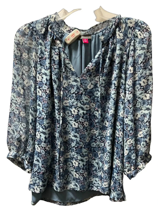 Top 3/4 Sleeve By Vince Camuto In Blue, Size: Lp
