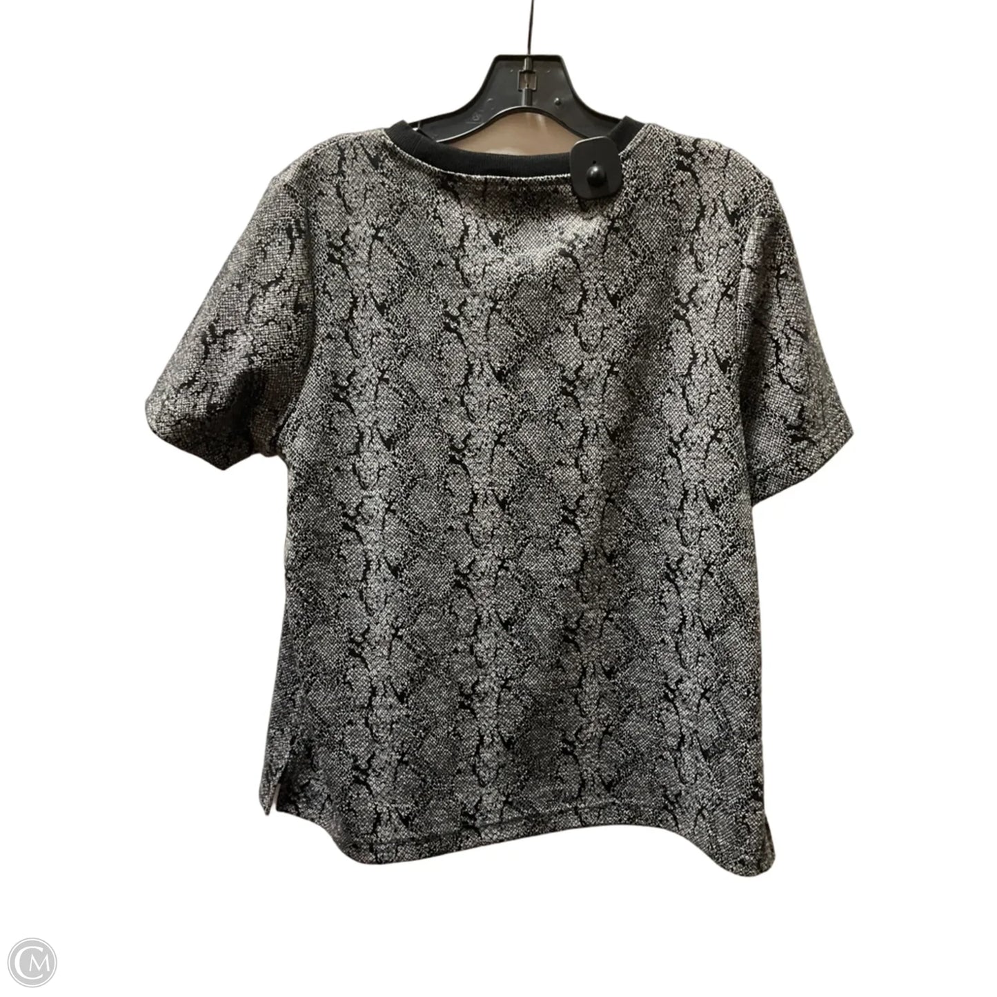 Top Short Sleeve By Chicos In Snakeskin Print, Size: L