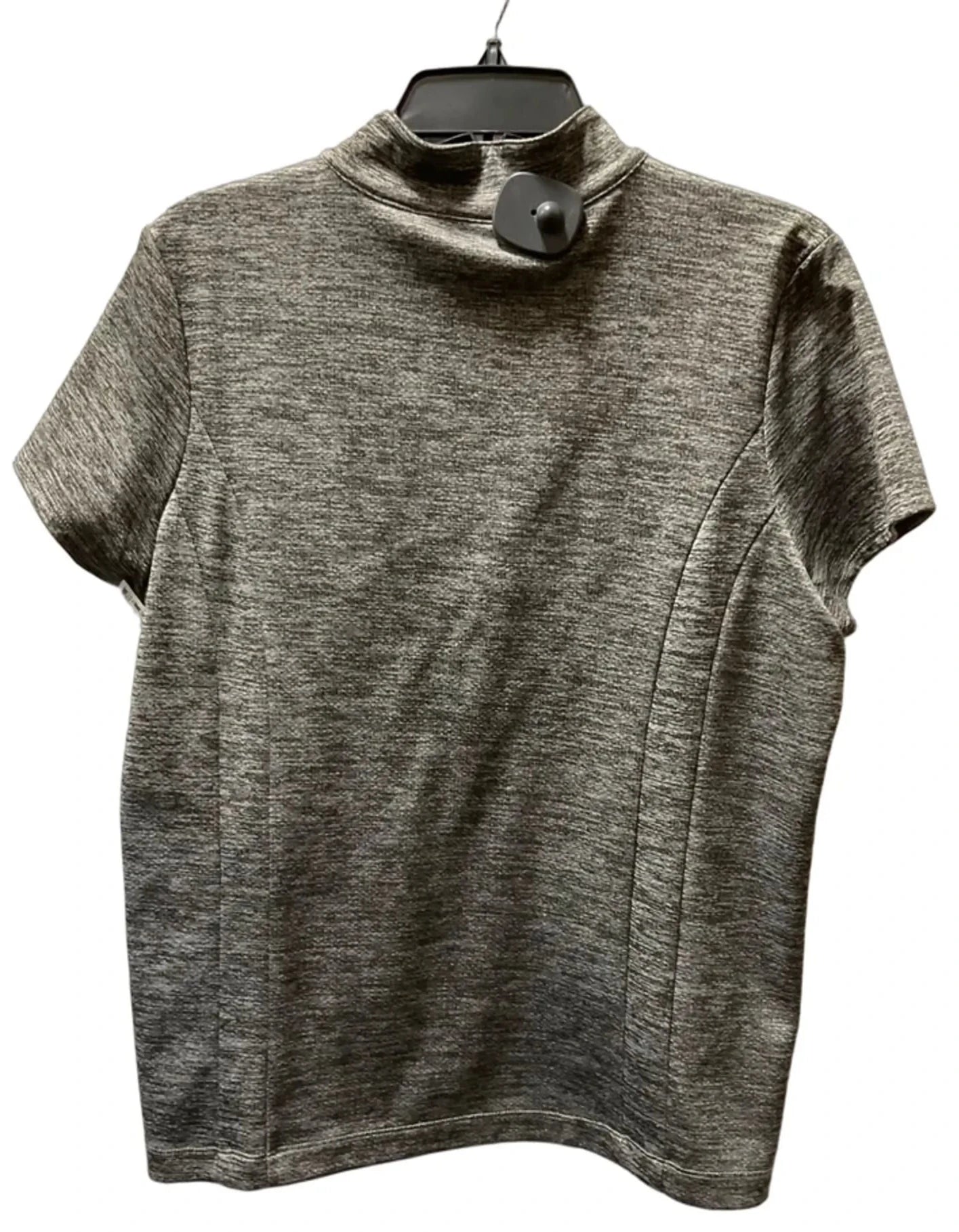 Top Short Sleeve By Chicos In Grey, Size: L