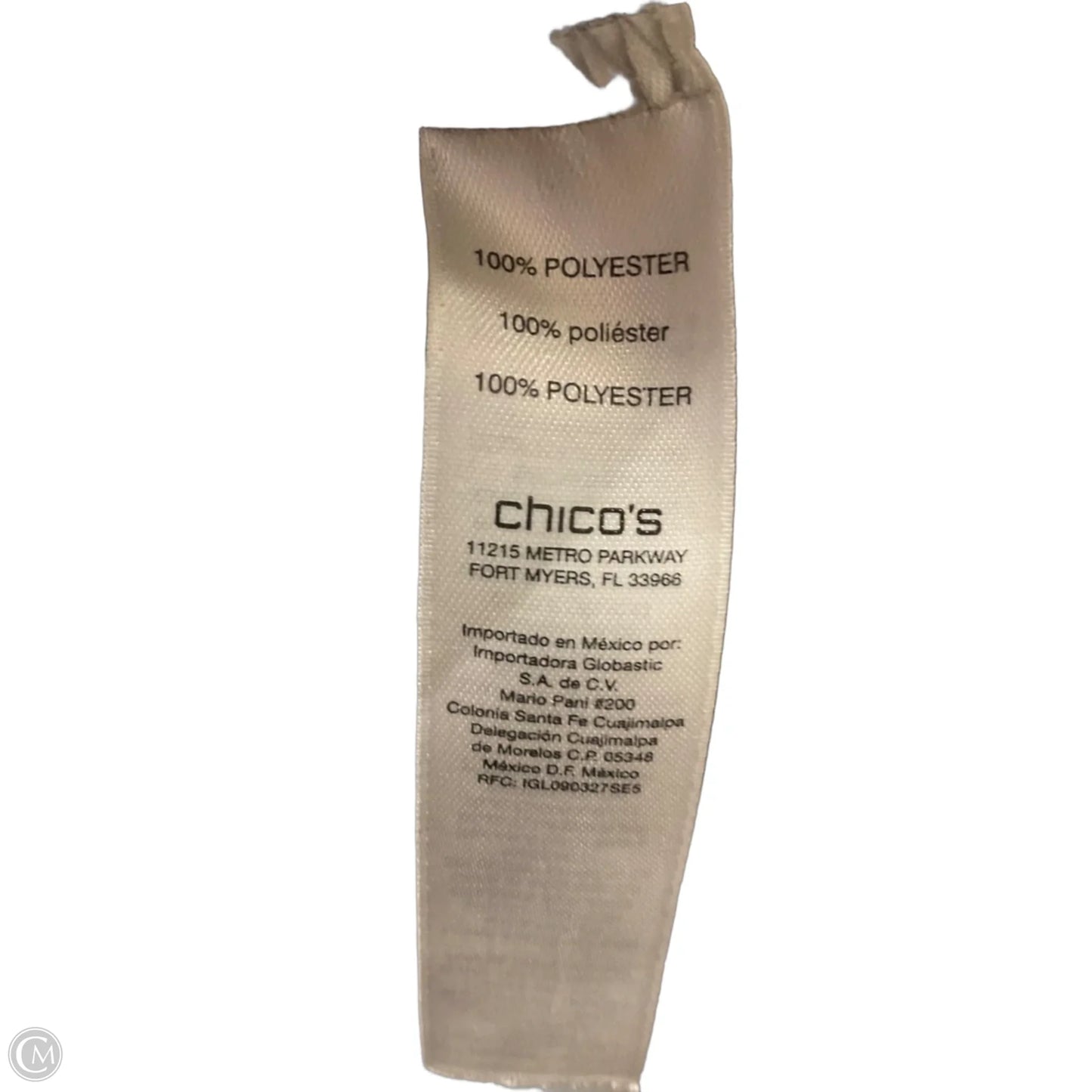 Top Short Sleeve By Chicos In Grey, Size: L