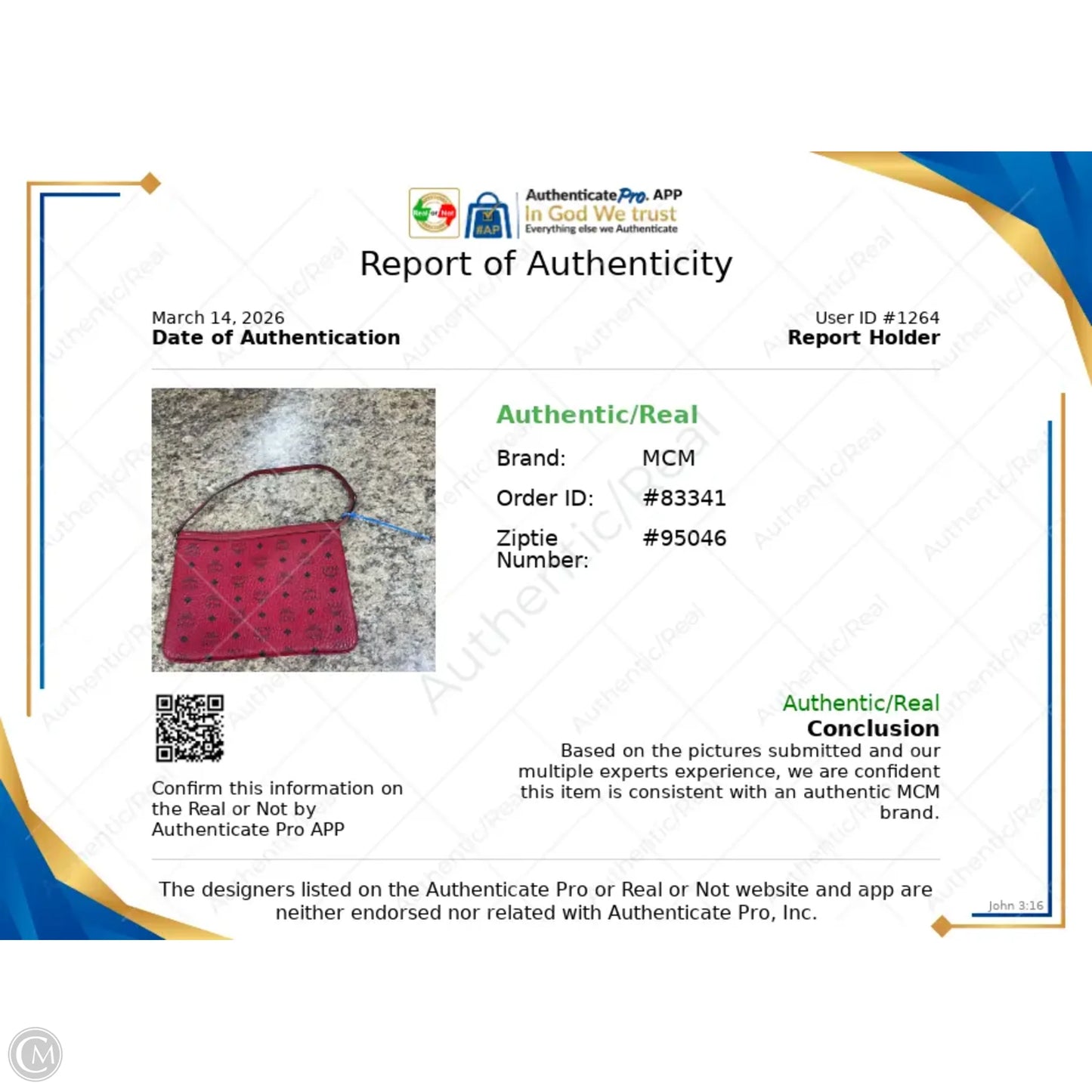 Wristlet Luxury Designer By Mcm, Size: Large