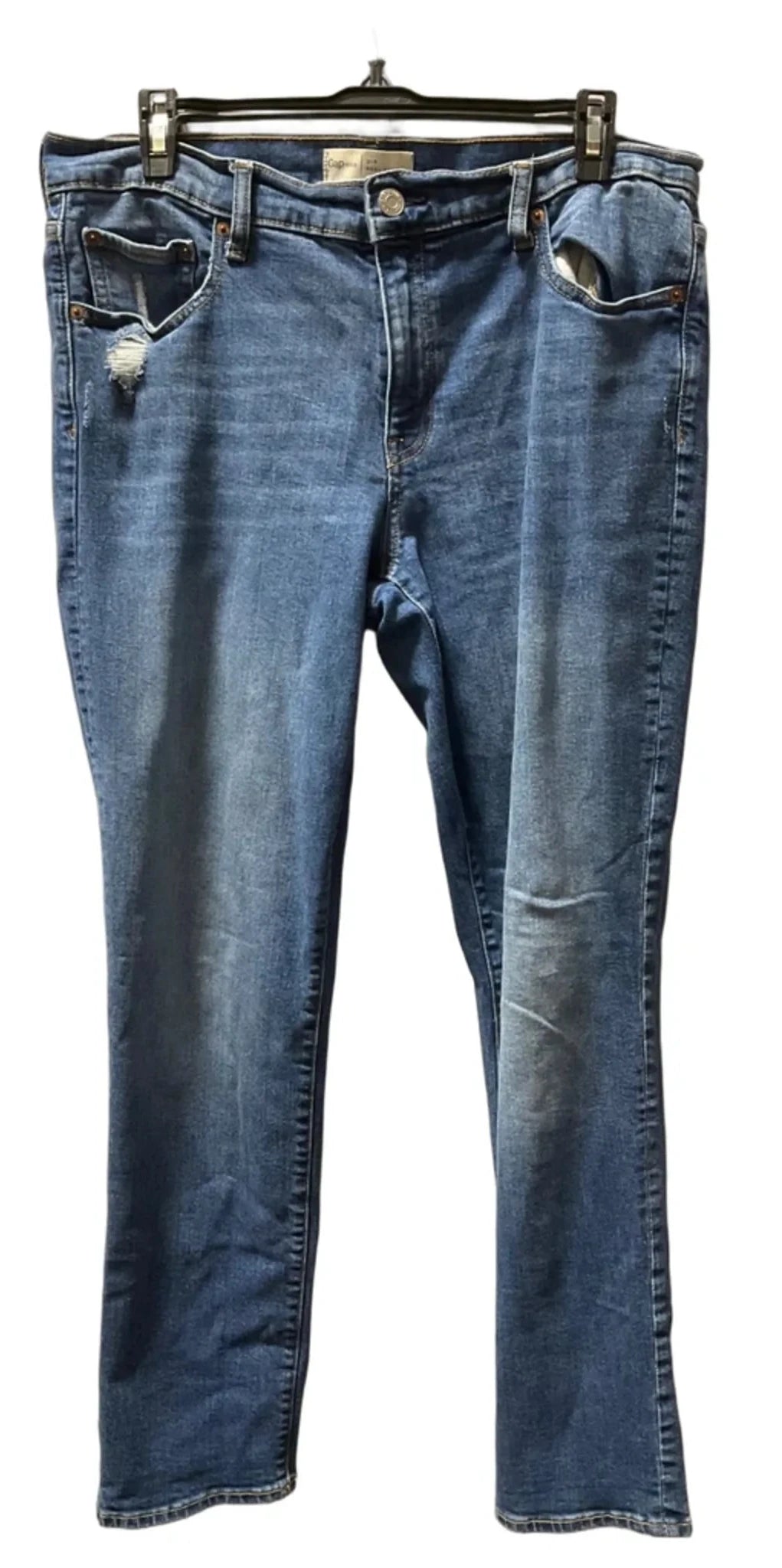 Jeans Straight By Gap In Blue Denim, Size: 8