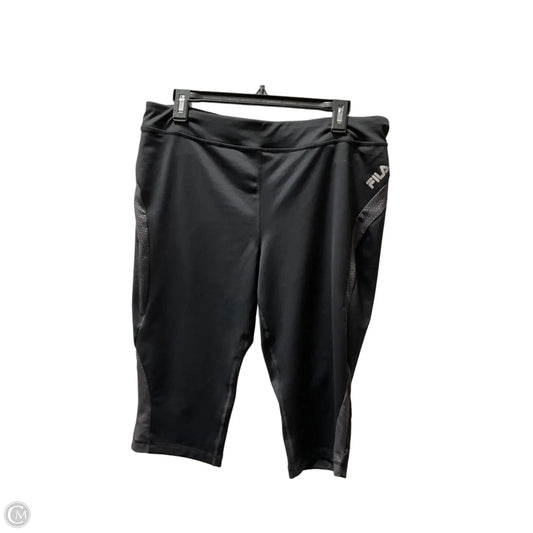 Athletic Capris By Fila In Black, Size: Xl