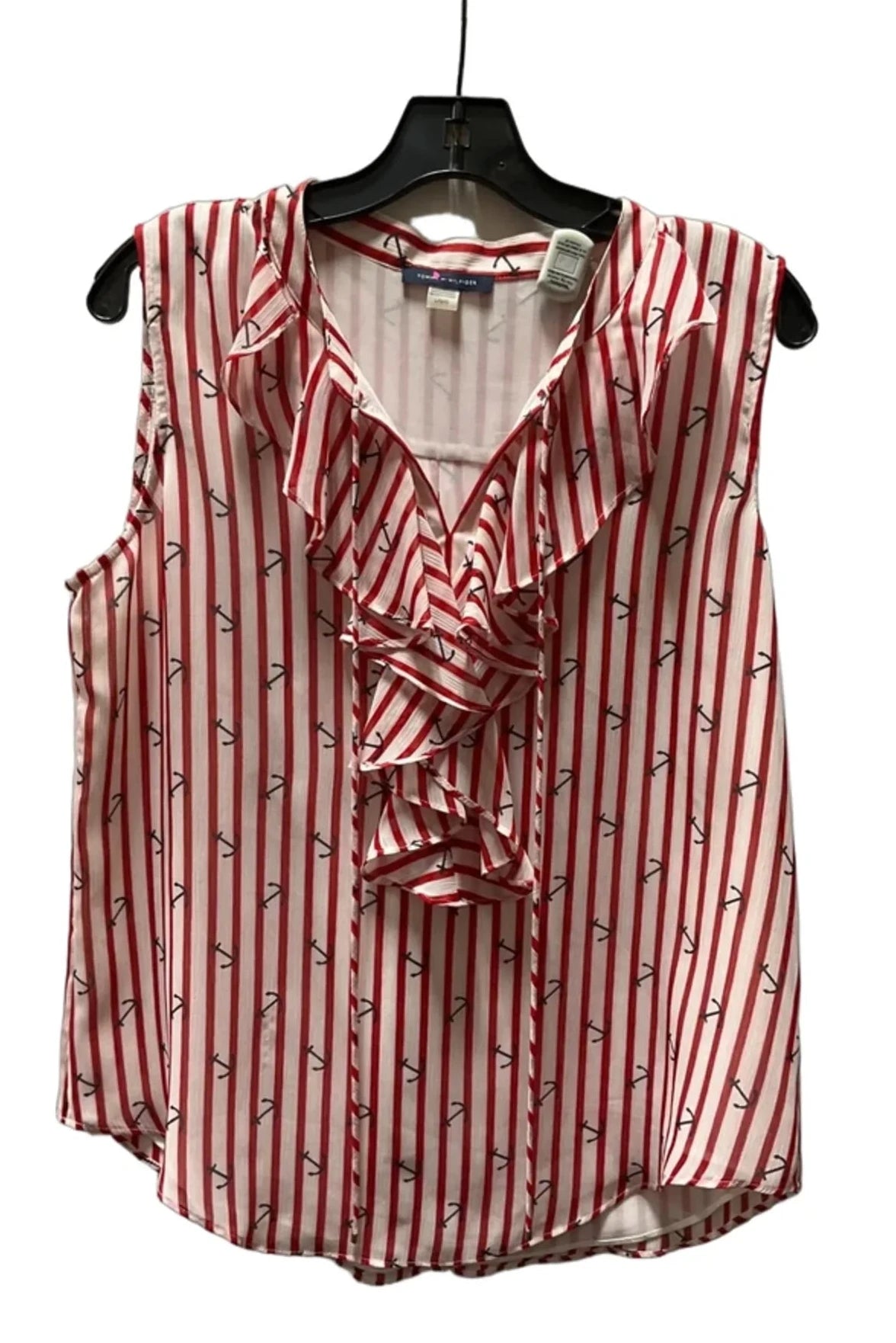 Top Sleeveless By Tommy Hilfiger In Striped Pattern, Size: L
