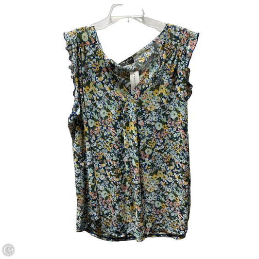 Top Sleeveless By Lane Bryant In Floral Print, Size: 3x