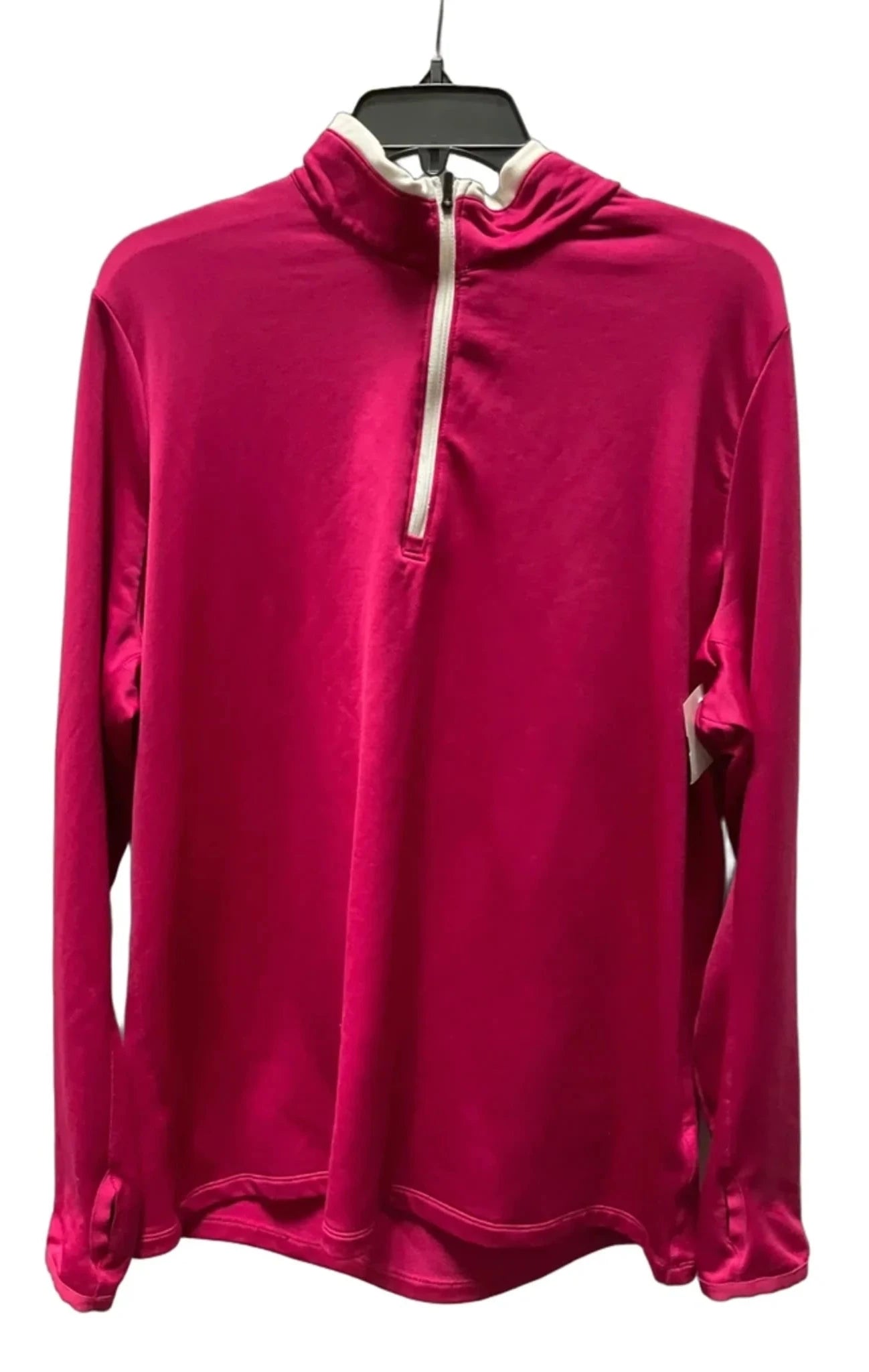 Athletic Top Long Sleeve Collar By Nike Apparel In Pink, Size: Xxl