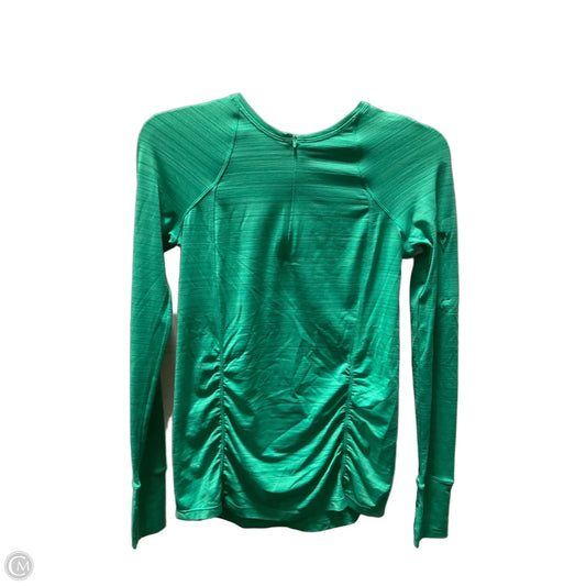 Athletic Top Long Sleeve Crewneck By Athleta In Green, Size: Xs