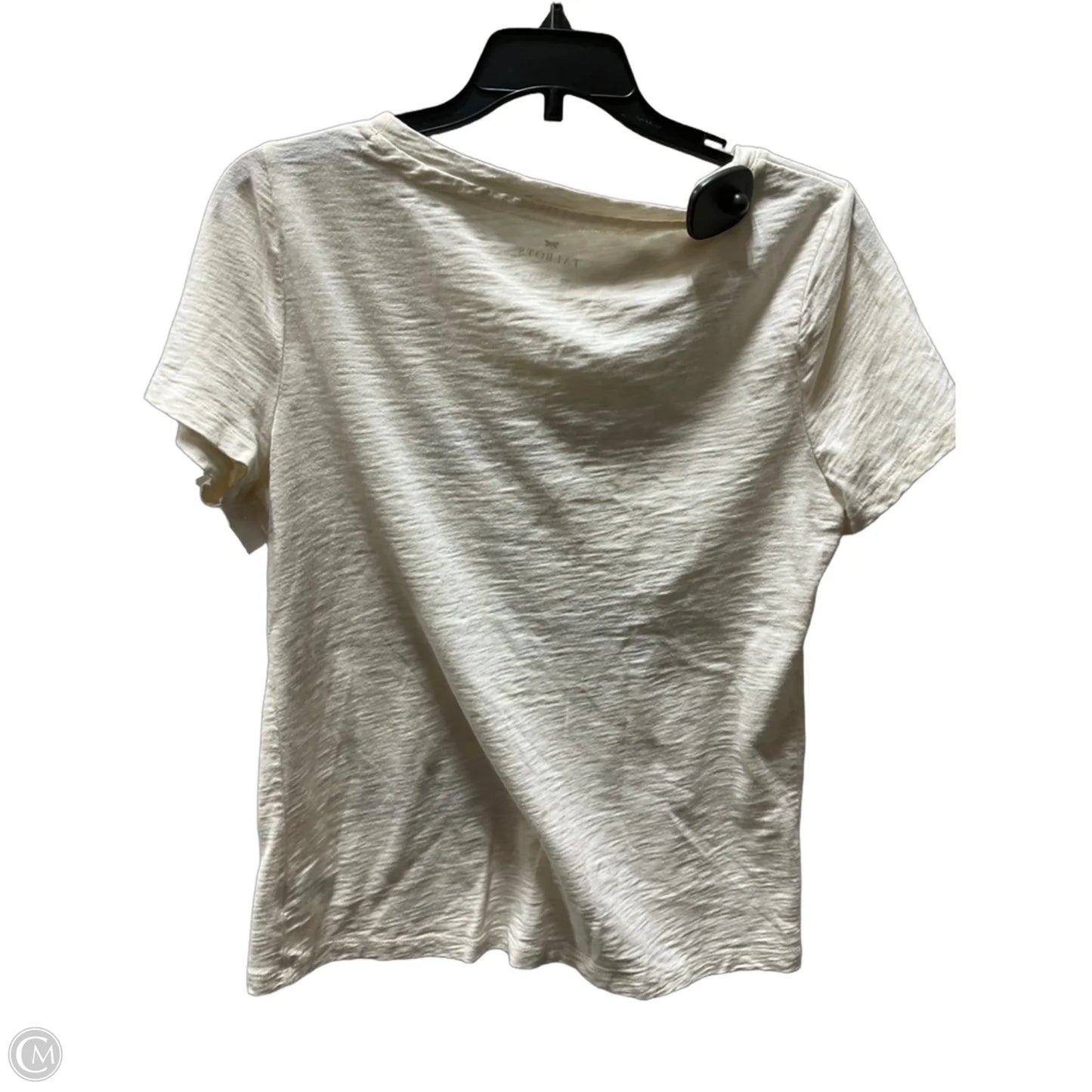 Top Short Sleeve Basic By Talbots In Cream, Size: L
