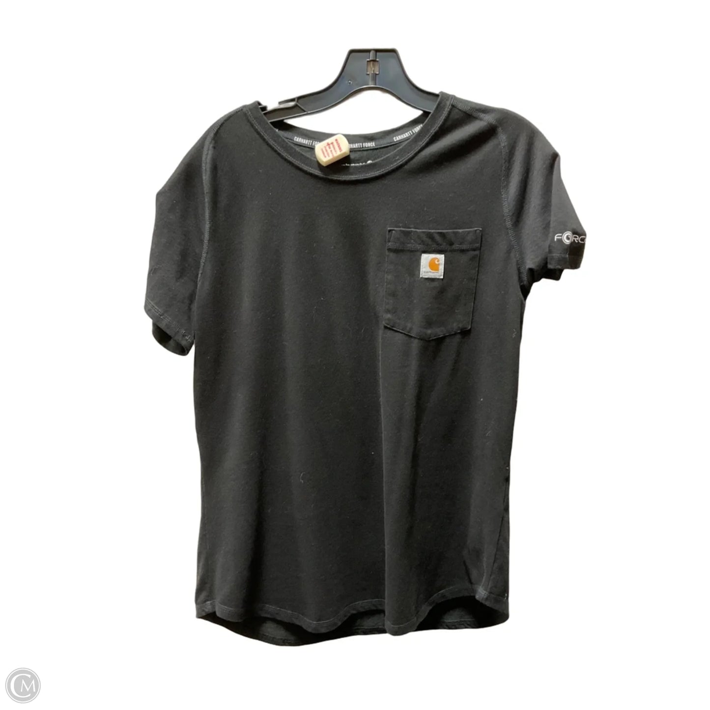 Athletic Top Short Sleeve By Carhartt In Black, Size: L